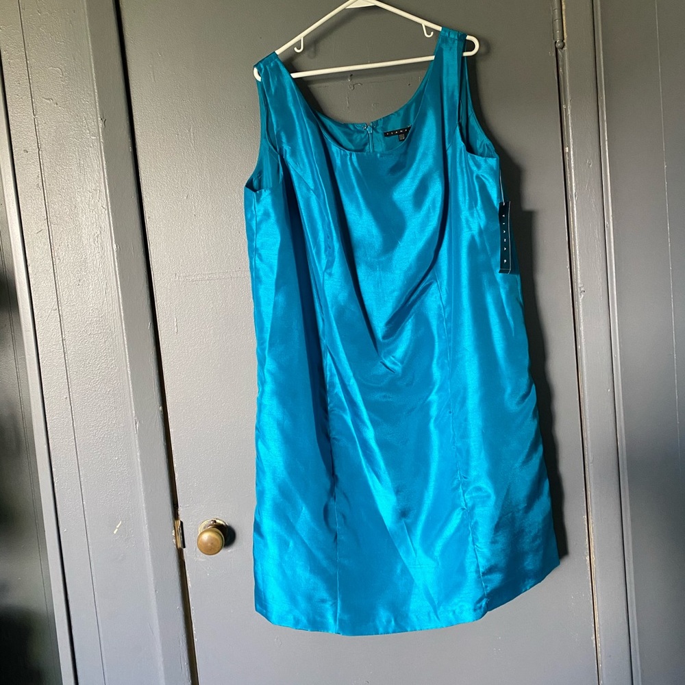 Turquoise mini dress
